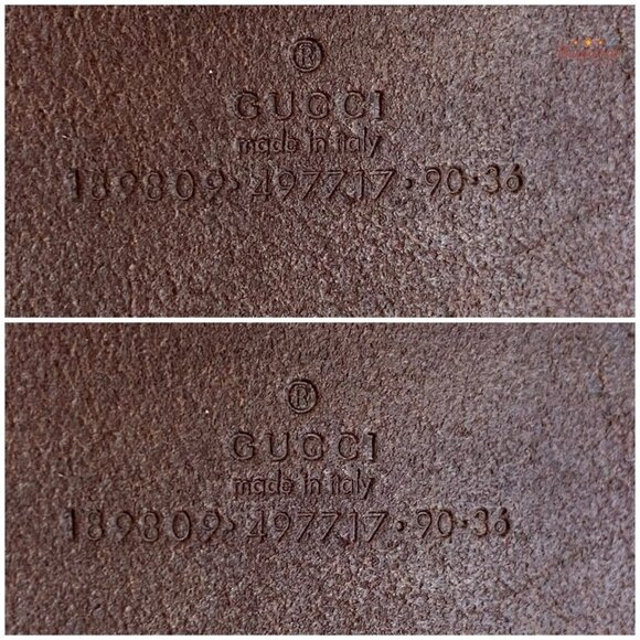 Authentic Gucci Brown Leather Crest Logo Plaque Men's Buckle Belt Size 90/36 - Picture 7 of 13